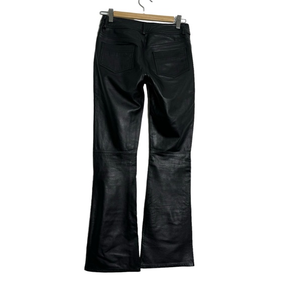 Vintage Charlotte Russe Y2K Bratz Black Leather Flare Pants Low Rise - Picture 4 of 8